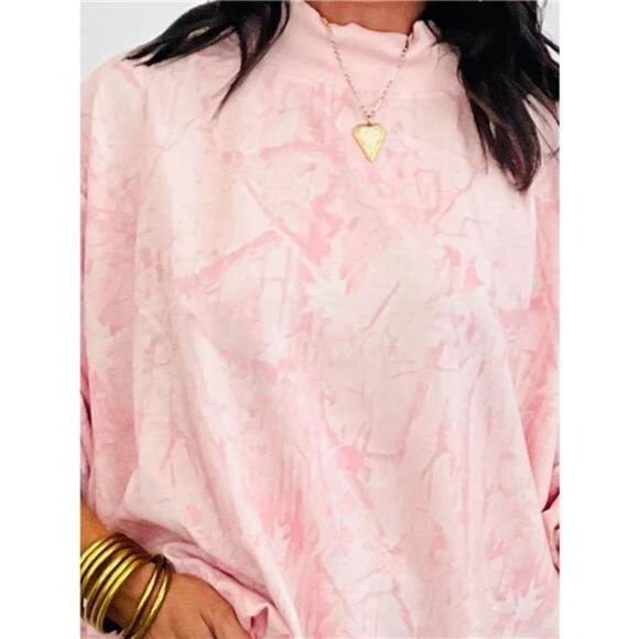 Tie-Dye Oversized Mock Neck Sweatshirt - Picture 2 of 2